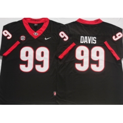 Men #99 Jordan Davis Georgia Bulldogs College Football Jerseys Sale-Black