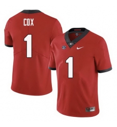 Men Georgia Bulldogs #1 Brenton Cox College Football Jerseys Sale-Red