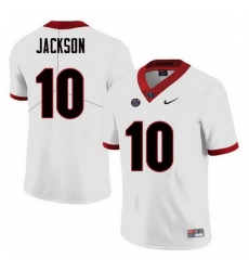 Men Georgia Bulldogs #10 Kearis Jackson College Football Jerseys Sale-White