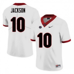 Men Georgia Bulldogs #10 Kearis Jackson College Football Jerseys Sale-White