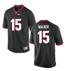 Men Georgia Bulldogs #15 DAndre Walker College Football Jerseys-Black