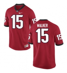 Men Georgia Bulldogs #15 DAndre Walker College Football Jerseys-Red