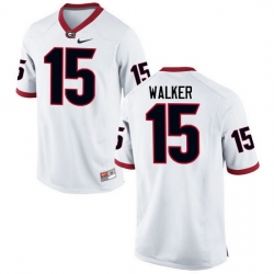 Men Georgia Bulldogs #15 DAndre Walker College Football Jerseys-White