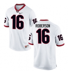 Men Georgia Bulldogs #16 Caleeb Roberson College Football Jerseys-White