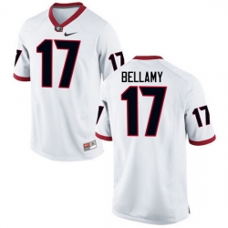 Men Georgia Bulldogs #17 Davin Bellamy College Football Jerseys-White