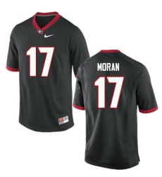 Men Georgia Bulldogs #17 Josh Moran College Football Jerseys-Black
