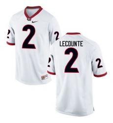Men Georgia Bulldogs #2 Richard LeCounte College Football Jerseys-White