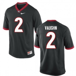 Men Georgia Bulldogs #2 Sam Vaughn College Football Jerseys-Black