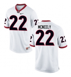 Men Georgia Bulldogs #22 Avery McNeely College Football Jerseys-White