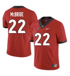 Men Georgia Bulldogs #22 Nate McBride College Football Jerseys Sale-Red