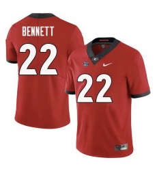Men Georgia Bulldogs #22 Stetson Bennett College Football Jerseys Sale-Red