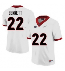 Men Georgia Bulldogs #22 Stetson Bennett College Football Jerseys Sale-White