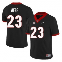 Men Georgia Bulldogs #23 Mark Webb College Football Jerseys Sale-Black