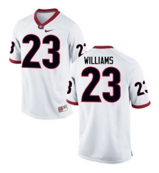 Men Georgia Bulldogs #23 Shakenneth Williams College Football Jerseys-White