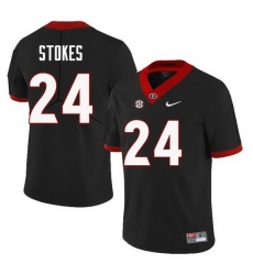 Men Georgia Bulldogs #24 Eric Stokes College Football Jerseys Sale-Black