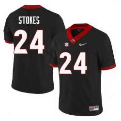 Men Georgia Bulldogs #24 Eric Stokes College Football Jerseys Sale-Black