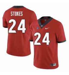 Men Georgia Bulldogs #24 Eric Stokes College Football Jerseys Sale-Red
