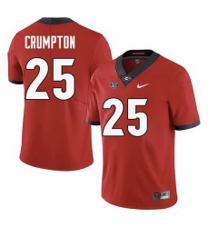 Men Georgia Bulldogs #25 Ahkil Crumpton College Football Jerseys Sale-Red