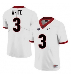 Men Georgia Bulldogs #3 Zamir White College Football Jerseys Sale-White