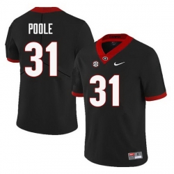 Men Georgia Bulldogs #31 William Poole College Football Jerseys Sale-Black