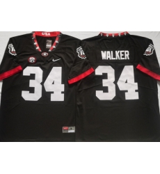 Men Georgia Bulldogs #34 Herschel Walker College Football Jerseys Black