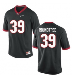 Men Georgia Bulldogs #39 Rashad Roundtree College Football Jerseys-Black
