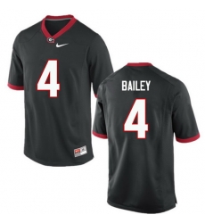 Men Georgia Bulldogs #4 Champ Bailey College Football Jerseys-Black