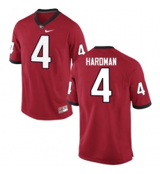 Men Georgia Bulldogs #4 Mecole Hardman College Football Jerseys-Red