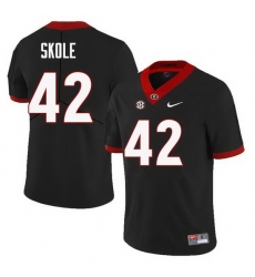 Men Georgia Bulldogs #42 Jake Skole College Football Jerseys Sale-Black