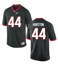 Men Georgia Bulldogs #44 Justin Hurston College Football Jerseys-Black