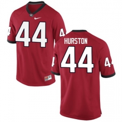 Men Georgia Bulldogs #44 Justin Hurston College Football Jerseys-Red
