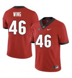 Men Georgia Bulldogs #46 Andrew Wing College Football Jerseys Sale-Red