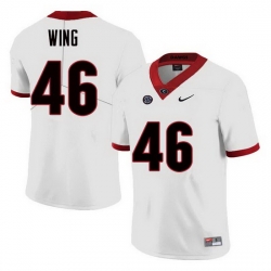 Men Georgia Bulldogs #46 Andrew Wing College Football Jerseys Sale-White