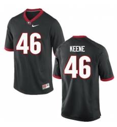 Men Georgia Bulldogs #46 Michael Keene College Football Jerseys-Black