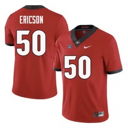 Men Georgia Bulldogs #50 Warren Ericson College Football Jerseys Sale-Red
