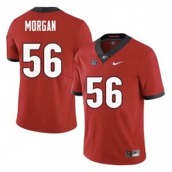 Men Georgia Bulldogs #56 Oren Morgan College Football Jerseys Sale-Red