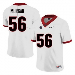 Men Georgia Bulldogs #56 Oren Morgan College Football Jerseys Sale-White