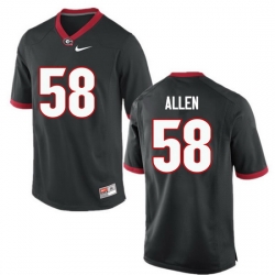 Men Georgia Bulldogs #58 Pat Allen College Football Jerseys-Black