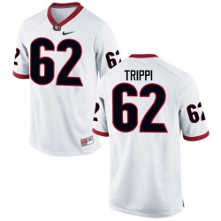 Men Georgia Bulldogs #62 Charley Trippi College Football Jerseys-White