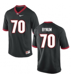 Men Georgia Bulldogs #70 Aulden Bynum College Football Jerseys-Black