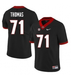 Men Georgia Bulldogs #71 Andrew Thomas College Football Jerseys Sale-Black