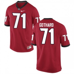 Men Georgia Bulldogs #71 Daniel Gothard College Football Jerseys-Red