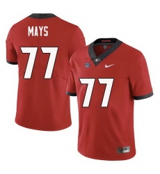 Men Georgia Bulldogs #77 Cade Mays College Football Jerseys Sale-Red