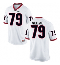Men Georgia Bulldogs #79 Allen Williams College Football Jerseys-White