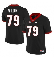 Men Georgia Bulldogs #79 Isaiah Wilson College Football Jerseys Sale-Black