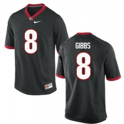 Men Georgia Bulldogs #8 Deangelo Gibbs College Football Jerseys-Black