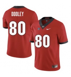 Men Georgia Bulldogs #80 J.T. Dooley College Football Jerseys Sale-Red