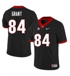 Men Georgia Bulldogs #84 Walter Grant College Football Jerseys Sale-Black