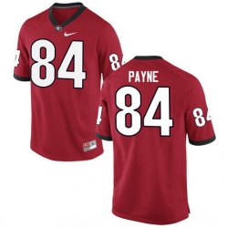 Men Georgia Bulldogs #84 Wyatt Payne College Football Jerseys-Red