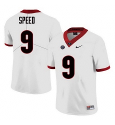 Men Georgia Bulldogs #9 Ameer Speed College Football Jerseys Sale-White